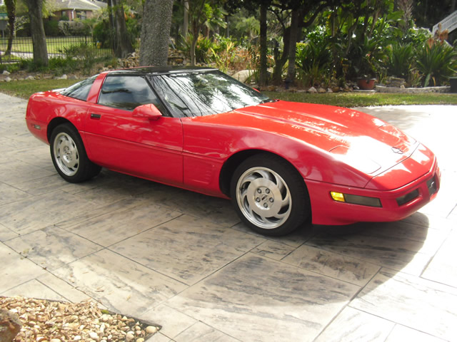1996 Red Corvette