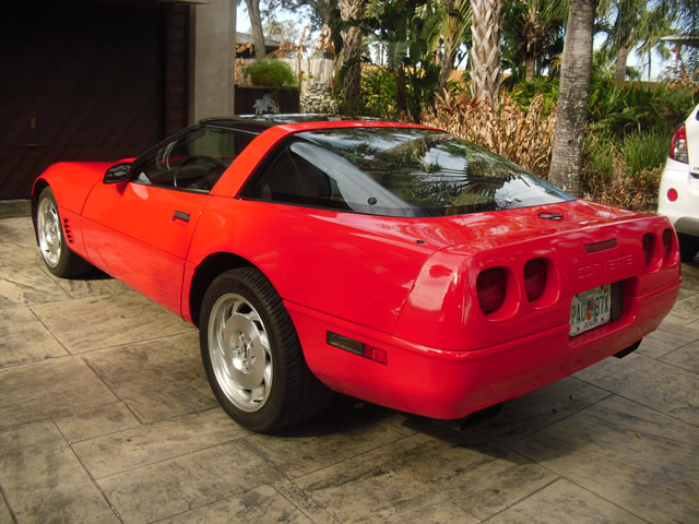 1996 Red Corvette