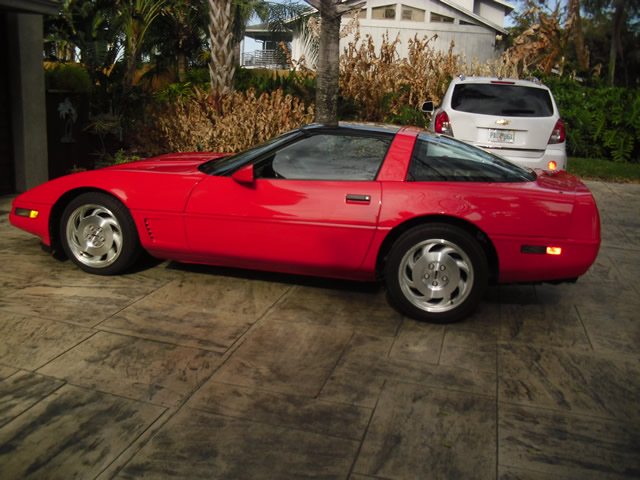 1996 Red Corvette